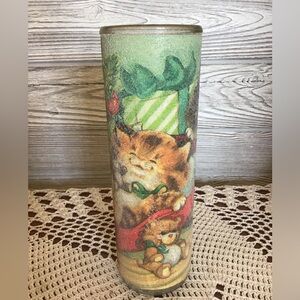 Vintage Sugar Frosted Christmas Theme Candle